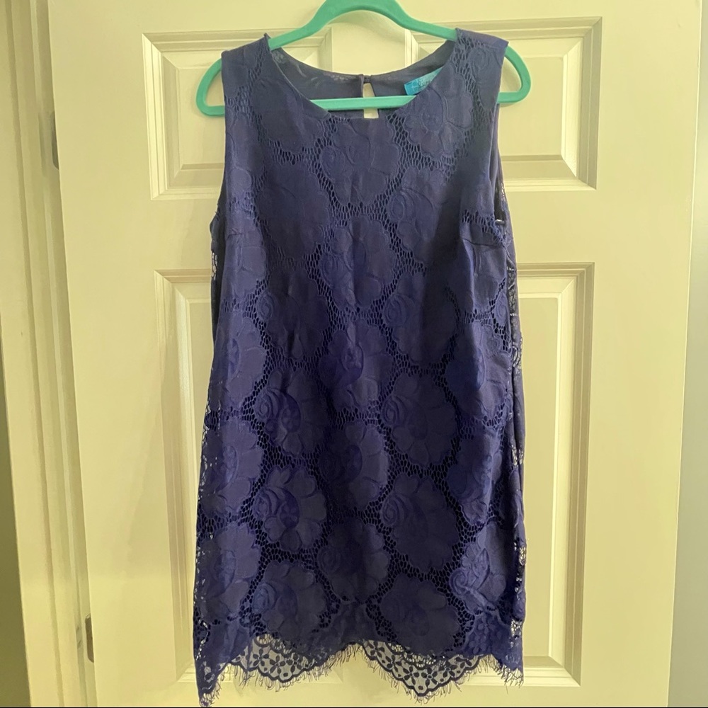Francesca’s Blue Lace Dress Size Large